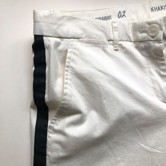 NWOT GAP Striped, Straight Leg Khaki Pants - Picture 5 of 6